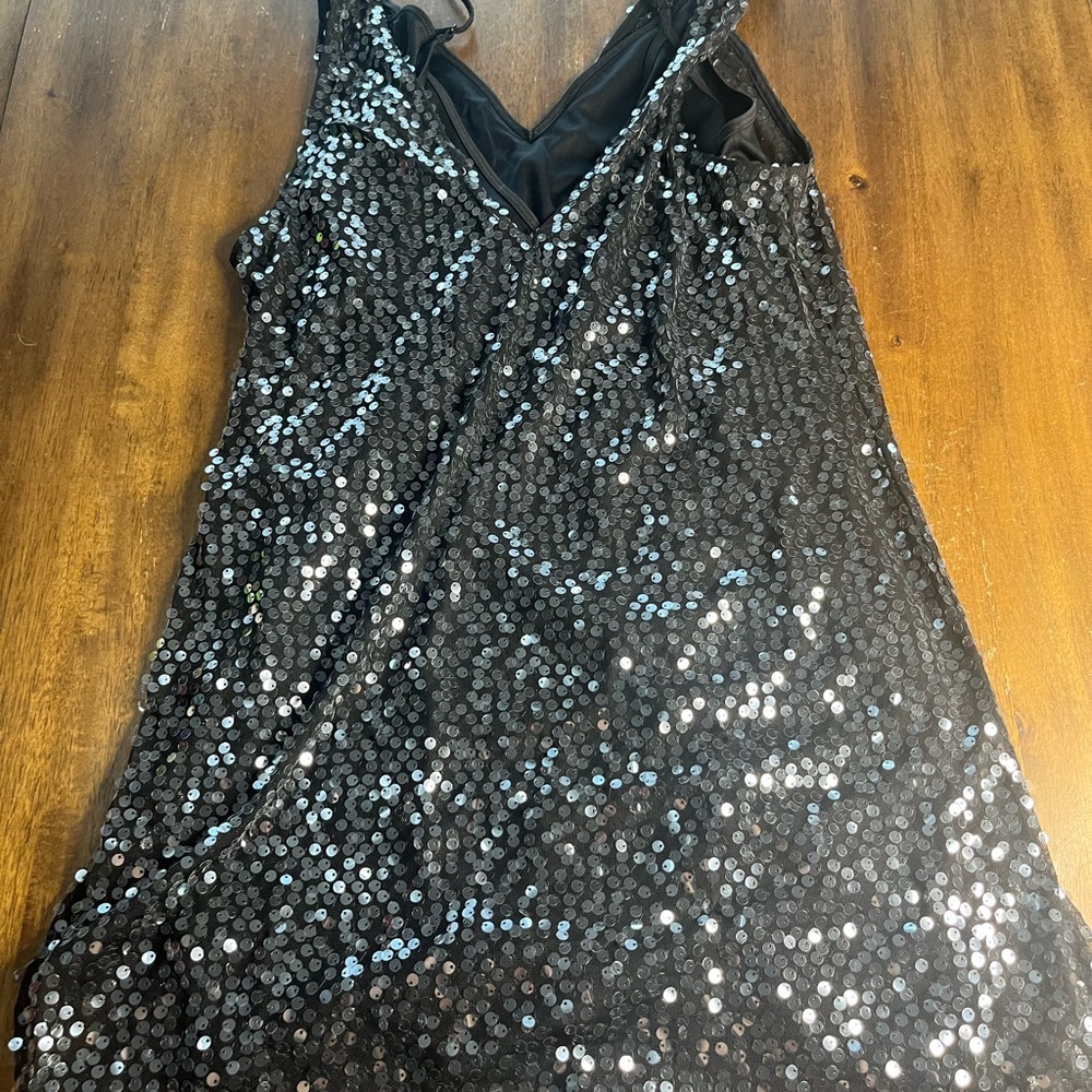 American Eagle Outfitters Black Sequin Dress Large
